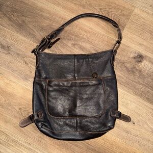 Brown Leather Hobo Bag